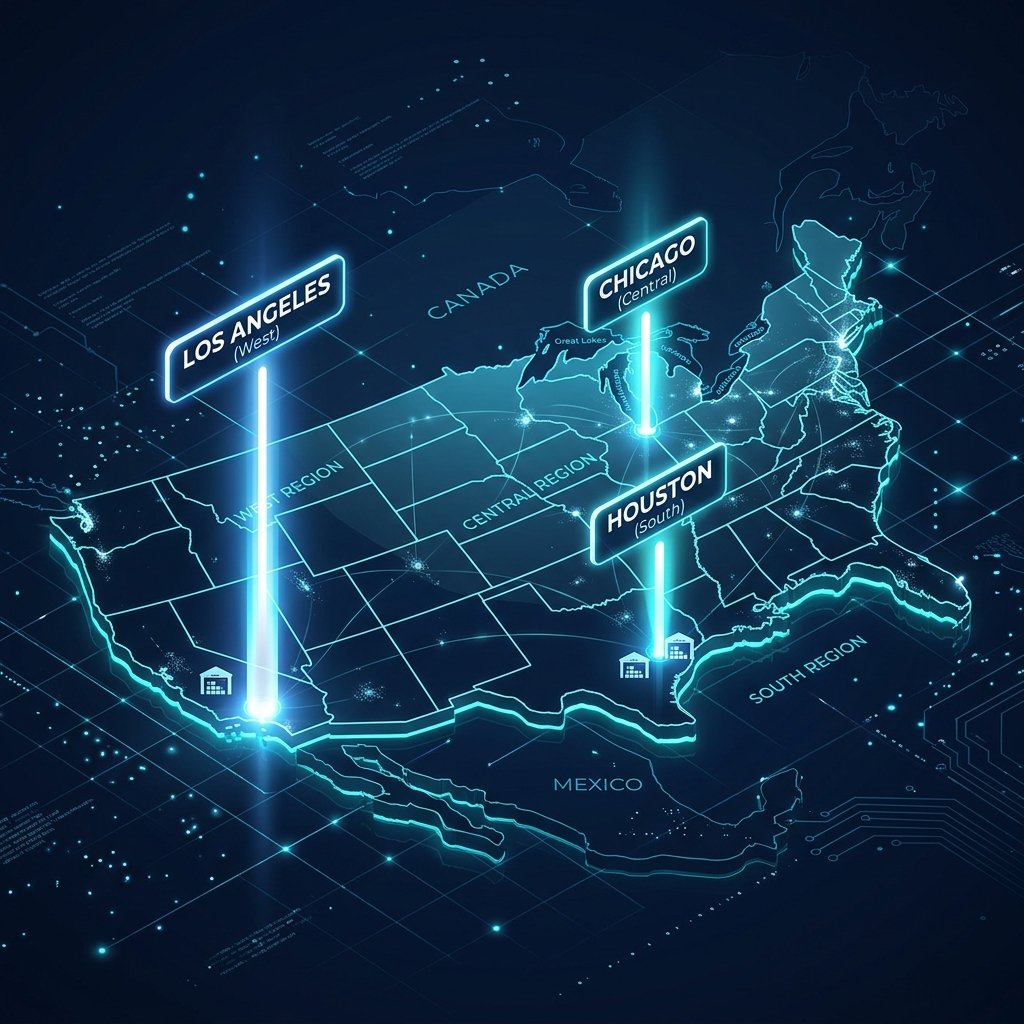 Carte logistique multi-hubs France